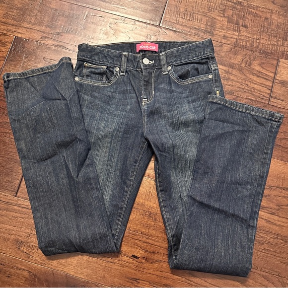 Girl’s Dark Blue Boot-Cut Jeans - Picture 2 of 4